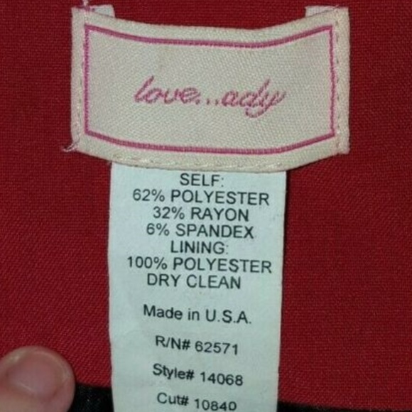 Love... ady Red Long Sleeve Open Front Blazer - Picture 4 of 4